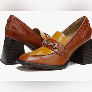 Sam Edelman Women's Quincy Block Heel Loafer Rust/Mustard